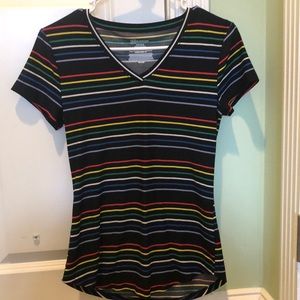 no boundaries rainbow striped shirt